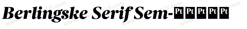 Berlingske Serif Sem字体转换
